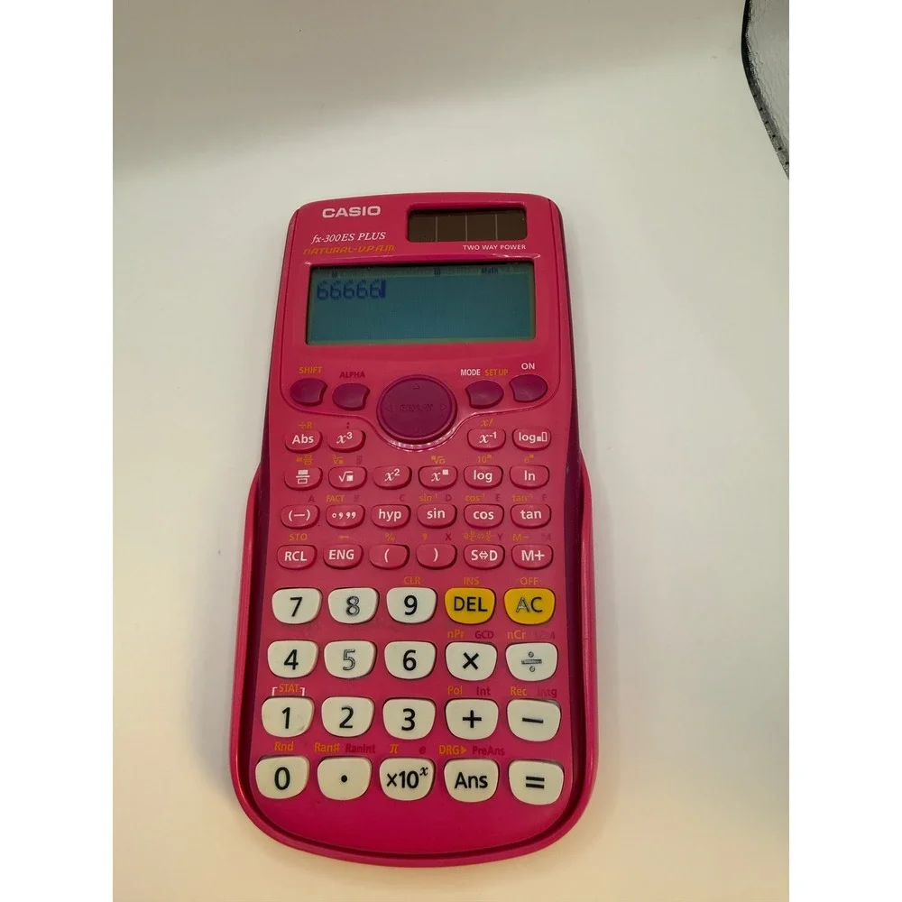 Casio fx-300ES Plus Pink Scientific Calculator Solar Back To School Math algebra